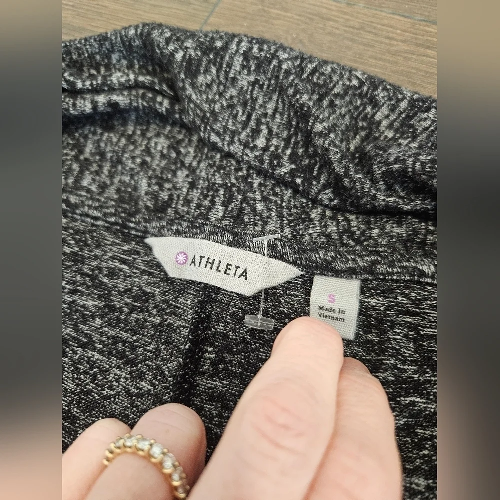 Athleta Heatheres Gray Open-Front Cardigan - Size Small